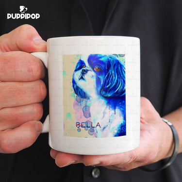Custom Dog Mug - Personalized The Blue Dog Gift For Dad - White Mug